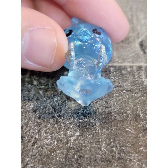 Mini SML blue glitter Bird toy figure - Picture 3 of 8